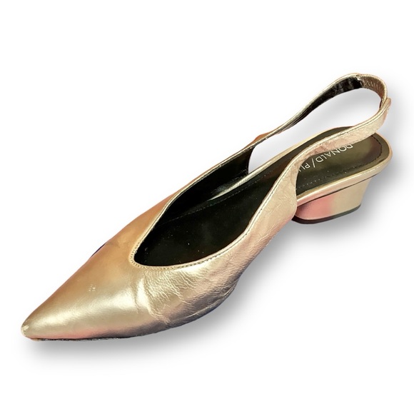 Donald J Pliner Gema slingback Pump gold bronze 6.5 - Picture 2 of 7